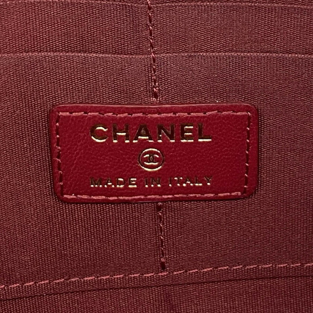 Chanel Matelassé Icon Clutch Bag, Lambskin, Red Champagne, Women's - Picture 4 of 12